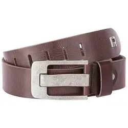 Klassischer Ledergürtel für Herren - Dunkelbraun Vintage 115 - Herren-Gürtel aus strapazierfähigem Echtleder in Premiumqualität, entwickelt eine stilvolle Patina und ist vielseitig kombinierbar für jeden Anlass.