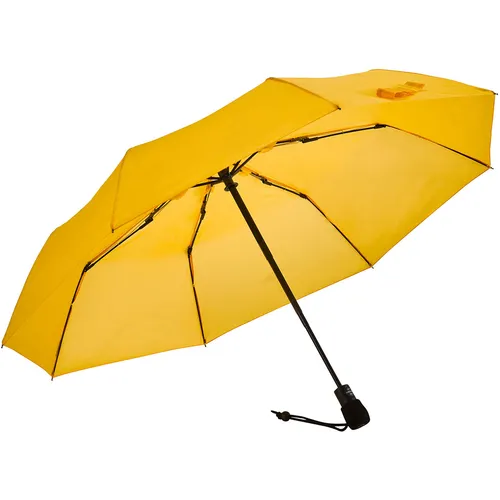 Euroschirm Light Trek Automatic - Gelber Sonnen- und Regenschirm, leicht und mit integriertem Kompass für Trekking und Wanderungen