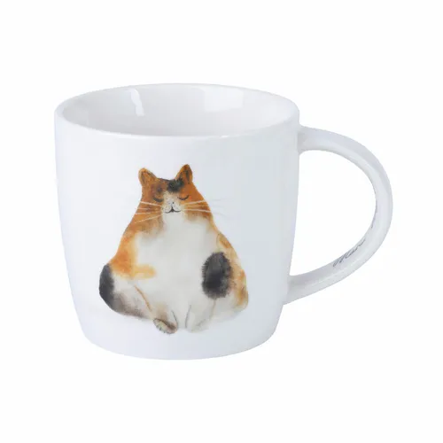Maxwell & Williams Becher Feline Friends - Content Cat, Tasse, Porzellan, 400 ml
