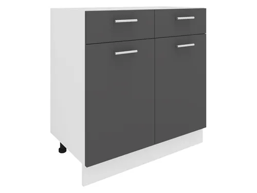 VCM Unterschrank Esilo - Modern, 2 Türen & 2 Schubladen - Küchenunterschrank mit pflegeleichter Oberfläche und verstellbaren Füßen, ideal für individuellen Stauraum in modernen Küchen. Kombinierbar mit weiteren Möbeln der Serie VCM Esilo.