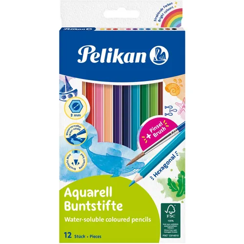 Pelikan Buntstifte Standard Aquarell BSA12LN 12Stk.