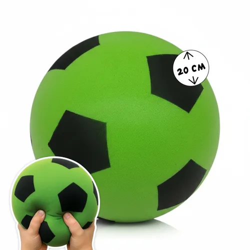 Schaumstoffball grün | weicher Spielball für Kinder | Fußball aus Schaumstoff