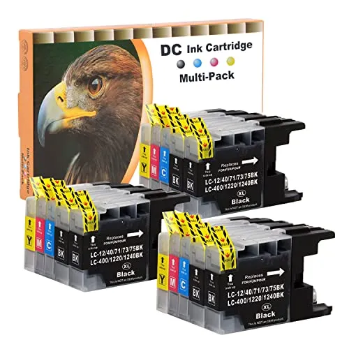 D&C 15x Druckerpatronen Kompatibel für Brother LC-1220 LC-1240 XL für Brother MFC-J6510DW MFC-J6710DW MFC-J6910DW MFC-J825DW MFC-J835DW DCP-J525W DCP-J725DW DCP-J925DW MFC-J280W MFC-J425W J430W J280W