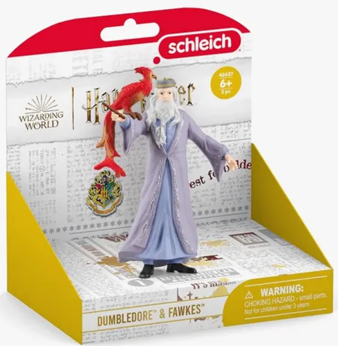 schleich 42637 Dumbledore Fawkes - Harry Potter Actionfigur mit Zauberstab und Phönix, ideal für magische Abenteuer ab 6 Jahren