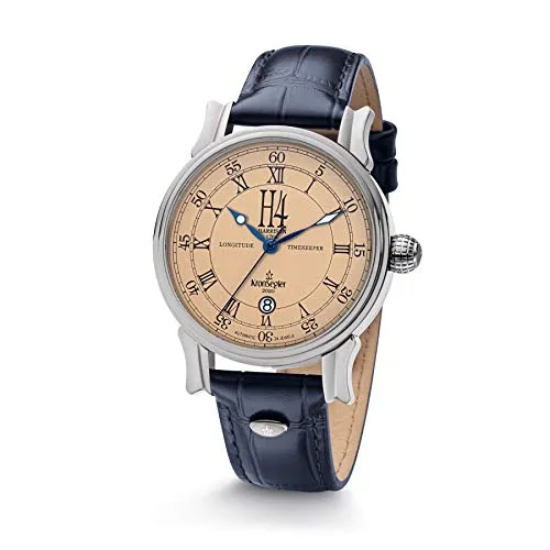 Kronsegler H4 Herren Armbanduhr Automatik Stahl-Altgelb