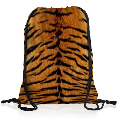 Tigerfellmuster Rucksack Sportbeutel Turnbeutel Beutel Tigerfell Fell Tiger Tier