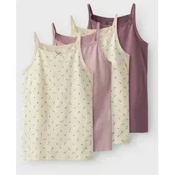 Name It Unterhemd NKFSTRAP TOP 4P BUTTERCREAM FLORAL in beige von NAME IT