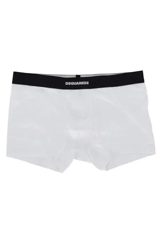 DSQUARED2 Herren Boxershorts 2er Pack - Bequeme Cotton Stretch Trunks - Herrenunterhosen im Twin Pack mit Logobund, aus weicher Baumwollmischung für hohen Tragekomfort und optimale Passform.