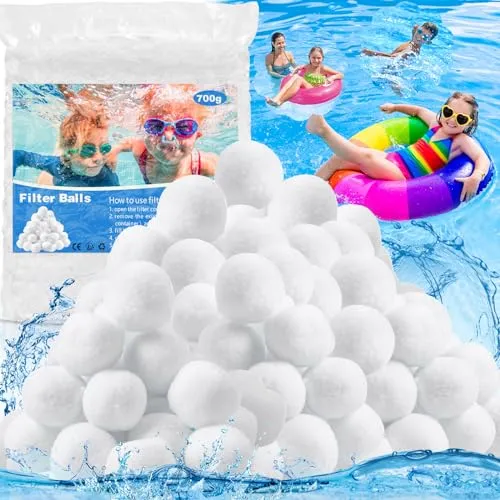 ZHHGOO Filterbälle Pool 700g,Filterballs für Sandfilteranlagen Pool,Filterbälle für Pool,Aquarium Sandfilter,Poolreinigung Zubehör,für Pool Sandfilter,Schwimmbad,Filterpumpe