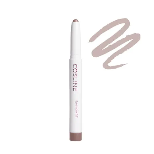 COSLINE Lidschattenstift Taupe – Langanhaltender Eyeshadow - Praktischer Lidschattenstift in dezentem Beige-Braun: Ideal als Basisfarbe, leicht aufzutragen und zu verblenden. Wischfeste Textur für ein gleichmäßiges Ergebnis. Vegan und in Deutschland hergestellt.