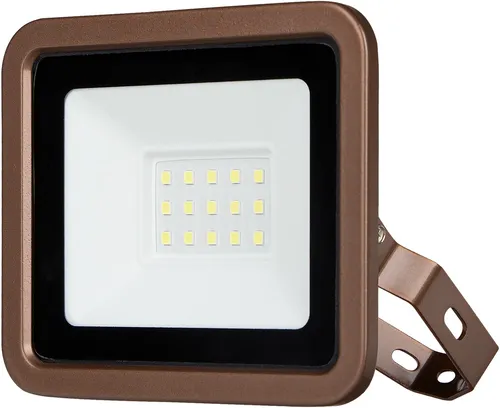 REV LED-Fluter Eco+, 10W, 6500K, 800lm, kaltweiß, IP65, bronze 2707611040