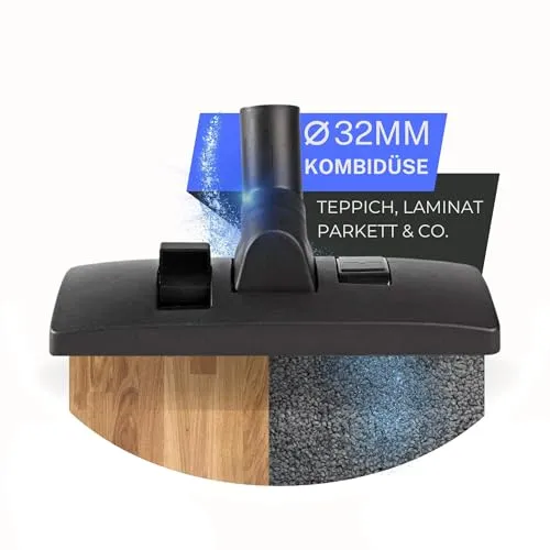 Maxorado Kombidüse Staubsauger 32mm Staubsaugerdüse für Thomas 787210 CleanLight 787263 793268 139394 Bodendüse