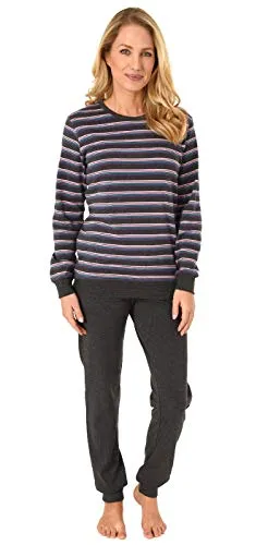 NORMANN Damen Pyjama mit Bündchen