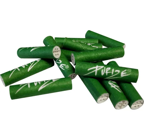 PURIZE XTRA Slim Aktivkohlefilter mit Kohle Filter 6 mm GRÜNE EDITION 50 x