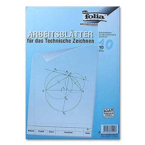 Arbeitsblätter transparent DIN A4 80 g/m², 10 Blatt 0,40€/Blatt