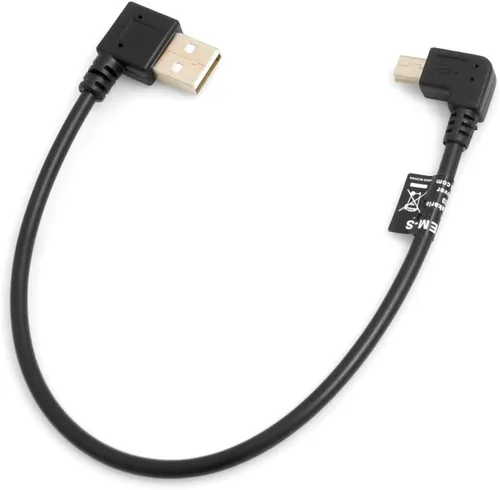 Mini USB 90° Links gewinkelt USB A male 90° rechts Kabel Daten- & Ladekabel 26cm