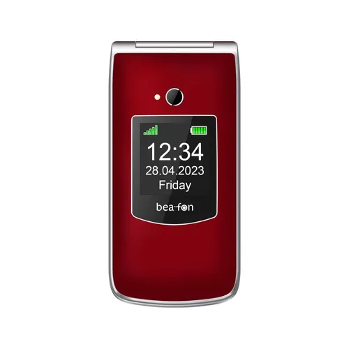Bea-fon SL605 Rot - Ergonomisches Klapp-Handy mit IP54 Schutz, spritzwassergeschützt und ideal für den Alltag