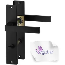 Schwarz Türbeschlag CUBE WC-Langschildgarnitur in schwarz von Ergo Line