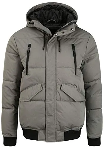 Indicode Ravert Herren Winterjacke mit Kapuze - Funktionsjacken für kalte Tage, warm wattiert und nachhaltig produziert mit hochwertigem Ripstop Material.