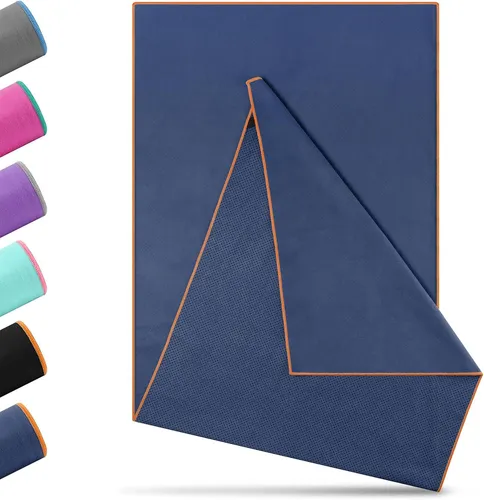 Novent Yoga Handtuch rutschfest 185x65cm – Mikrofaser Yogatuch mit Antirutsch-Noppen