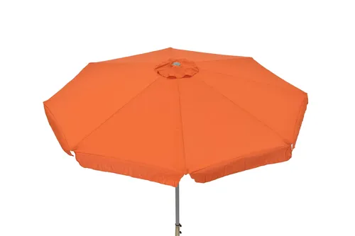 Merxx Marktschirm Ø 300 cm in Terracotta - Sonnenschirm mit UV 50 Schutz, ideal für Balkon, Terrasse oder Garten. Mit Kurbelmechanismus und robustem Aluminiumrohr für einfache Handhabung.