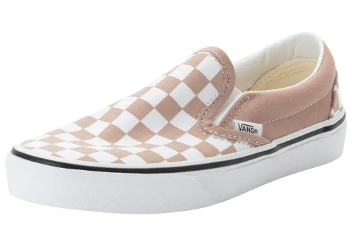 Vans Classic Slip-On Sneaker - Braun 36 EU - Sportliche Slip-On Sneaker in Warm Taupe, ideal für Skateboarding. Bequem und stylisch, perfekt für den Alltag.
