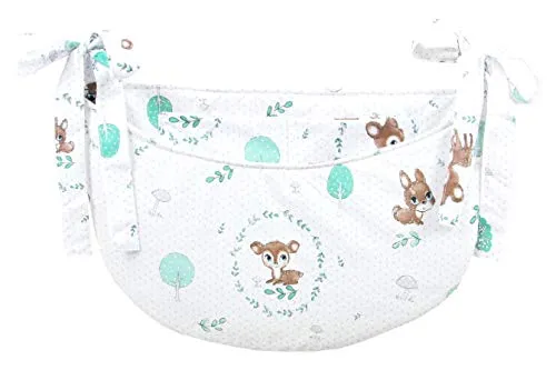 BABYLUX Babybetttasche Organizer BETTTASCHE Spielzeugtasche Tasche Babybett (120. Wald Reh)