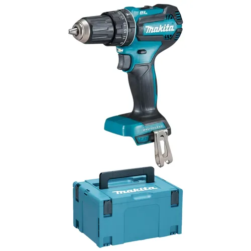 Makita DHP485ZJ Percussion Brushless Akku-Bohrschrauber - Akkuschrauber mit bürstenlosem Motor für hohe Langlebigkeit und Robustheit, ideal für professionelle Anwendungen und Heimwerkerprojekte.