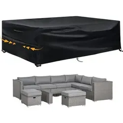 GARPROVM Gartenmöbel Abdeckung 280x204x106cm - Wasserdichte und winddichte Abdeckung für Gartenmöbel, UV-beständig und langlebig, ideal für optimalen Schutz das ganze Jahr über.