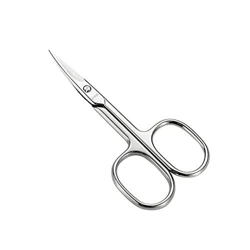 LIVINGO Nagelschere aus Edelstahl Mikroverzahnung Hautschere Fingernagelschere mit Gebogener Spitze, Nagel schere für Maniküre und Pediküre