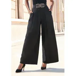 LASCANA Hosenrock mit weitem Bein und Bundfalten mit Gürtelschlaufen, Anzughose, Business chic