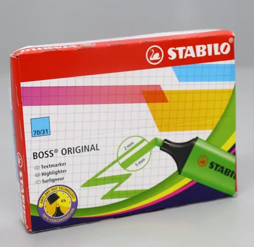 STABILO BOSS Original Textmarker 10er Pack blau NEU von STABILO