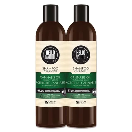 P-Beauty Naturkosmetik Shampoo mit Bio Hanfsamenöl für trockenes & strapaziertes Haar - Vegane Haarpflege mit Omega-Fettsäuren ohne Silikone, Parabene & Sulfate - Haarshampoo trockenes Haar (2x300ml)