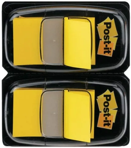 Post-it Haftmarker Index Gelb 25,4 x 43,2 mm - 2 Blöcke - Praktische Haftmarker in Gelb, ideal zum Organisieren und Markieren von Dokumenten, perfekt für Büro und Schule.