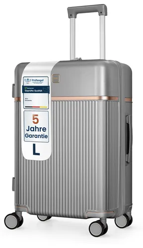 4FLY Leichter Premium Hartschalen-Reisekoffer L – 65 cm Trolley mit TSA-Schloss & 4 Spinner-Rollen