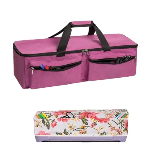 YELAIYEHAO Tragetasche kompatibel mit Cricut Explore Air und Maker, wasserdichte Tragetasche kompatibel mit Cricut Explore Air und Zubehör (1+1, Rosa)