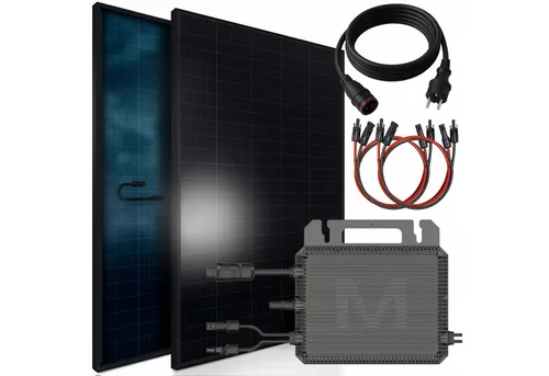 SUNNIVA Balkonkraftwerk 920W BIFAZIAL FULLBLACK - Effiziente Mini-Solaranlage - Balkonkraftwerk: Hochwertige 920W PV Solaranlage mit bifazialen Modulen für maximale Energieausbeute. Ideal für Balkon, Terrasse oder Garten - einfach zu installieren und genehmigungsfrei!