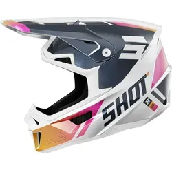 Shot Lite Ultra Motocross Helm, pink-blau, Größe M für Männer