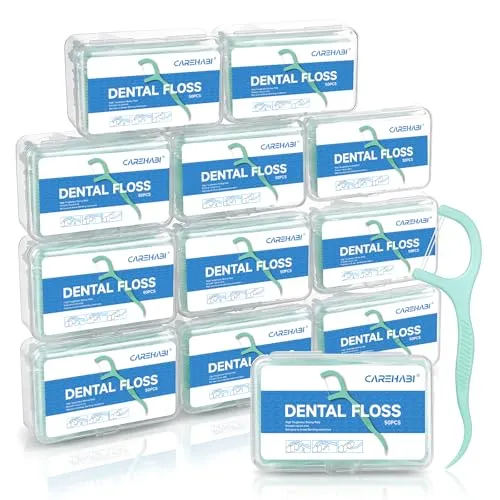 Minz Zahnseide Stick mit Zwei Fäden, Zahnseide für die Zahnpflege – Dental floss zum Entfernen von Plaque und Speiseresten 600