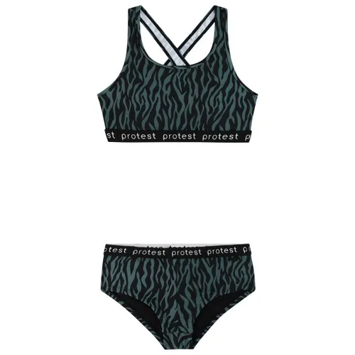 Protest - Kid's PRTMonicas - Bikini Gr 152 schwarz - Sportlicher Bikini für Mädchen in Schwarz, Größe 152. Mit elastischem Material für optimalen Tragekomfort beim Schwimmen. Hergestellt aus recyceltem Polyester. Entdecke weitere tolle Angebote von Protest bei Bergfreunde.de!