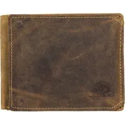 Greenburry Vintage Geldbörse 2tlg. - Praktische Scheintasche aus Rindsleder - Hochwertige Portemonnaie aus naturbelassenem Rindsleder im Used-Look, mit 2 Scheinfächern, 5 Kartenfächern und einem sicheren Kleingeldfach mit Druckknopf. Ideal für den modernen Herren, der Stil und Funktionalität schätzt.