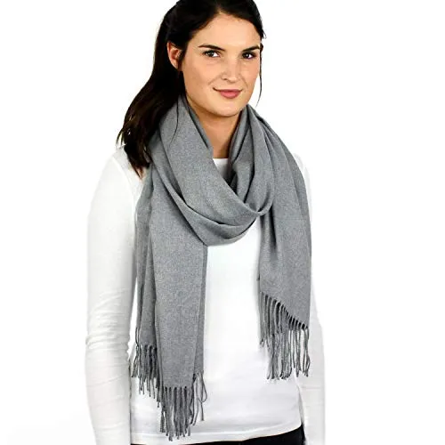 Halsüberkopf Pashmina Schal - Modeschal in leuchtenden Farben mit langen Drehfransen, angenehm soft und ideal für jeden Look. Maße: 70 x 180 cm, 100% Viskose.