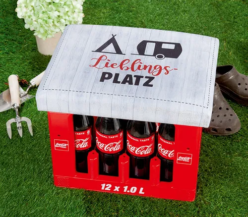 GILDE Polsterauflage Lieblingsplatz – Bequemes Sitzpolster für Getränkekisten - Auflagen für Getränkekisten, verwandelt jede Kiste in eine bequeme Sitzgelegenheit mit coolem Baustellen-Print! Ideal für Partys, Festivals und Gartenfeiern. Robust und praktisch, bis 100 kg belastbar.