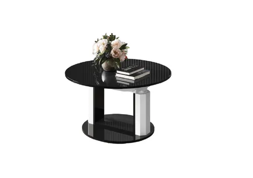 Design Couchtisch HEM-111 Hochglanz ausziehbar höhenverstellbar - Eleganter Couchtisch mit ausziehbarer Tischplatte und stufenloser Höhenverstellung, ideal für stilvolle Wohnräume und maximale Flexibilität.