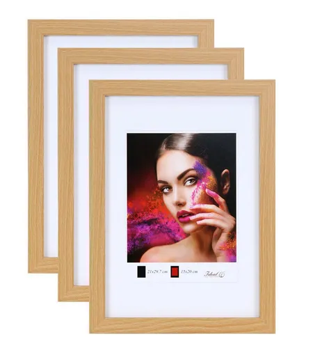 IDEAL TREND Bilderrahmen 2er 3er 5er Set Holz Bilderrahmen Lifestyle Plexi Foto Rahmen Collage