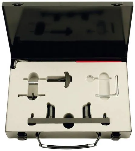 KS TOOLS Einstellwerkzeugsatz 400.2175 - KFZ-Werkzeuge für präzise Steuerzeiteinstellungen, 6-teilig, ideal für VAG-Fahrzeuge, geliefert in einer robusten Stahlblechkassette.