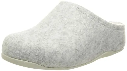 Fitflop Shuv Damen Cushy Felt Clog Slippers Clog, Zehenspitze, grau, 38 EU