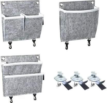 GranHin Wandorganizer Set - 3er Set für Wohnmobile und Camper - Praktischer Wandorganizer für Wohnmobilküchen mit vielseitigen Montageoptionen. Ideal für Brille, Fernbedienung und mehr – sorgt für Ordnung und Platzersparnis.