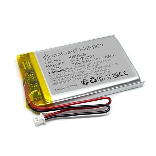 Lithium Polymer Akku innCraft Energy 1000mAh 3.7V, 51x34x5 Modell 503450 2P Molex 51021-020 1.25mm Anschluss
