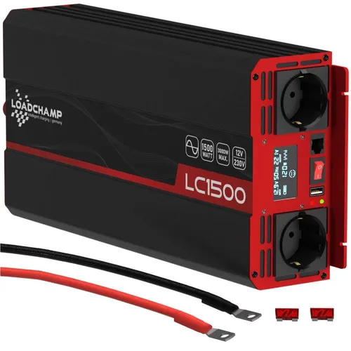 Loadchamp 1500W Wechselrichter mit Reiner Sinus